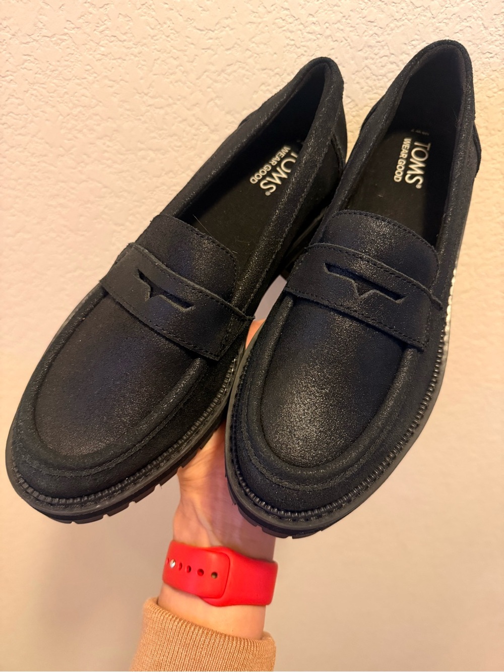 TOMS Women’s Black Slip-On Loafers